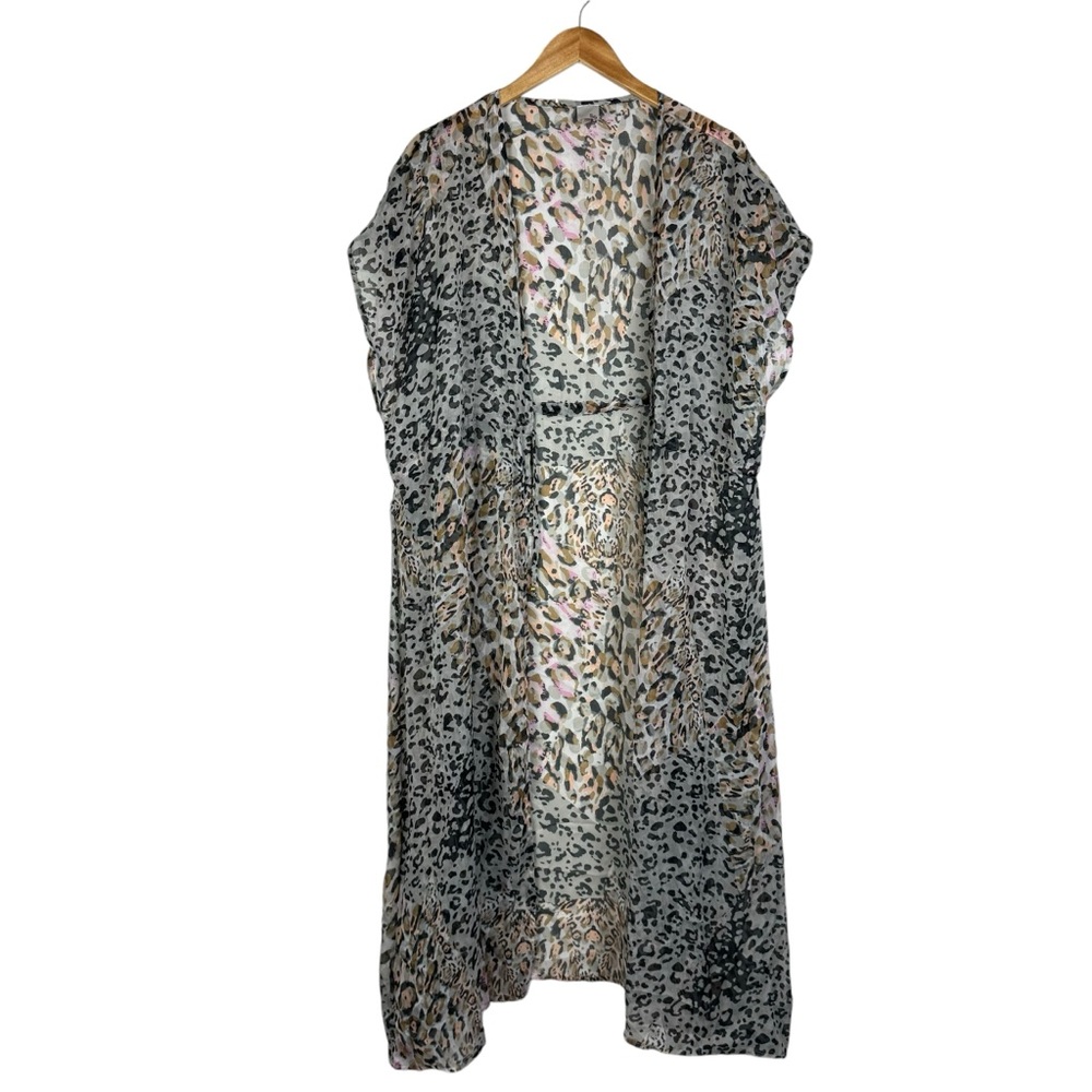 SO Leopard Kimono Duster One Size